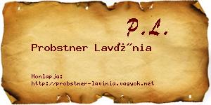 Probstner Lavínia névjegykártya